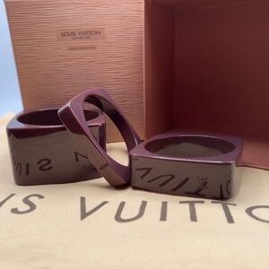 LV RARE Acrylic Bracelet SET of 3 !!!!